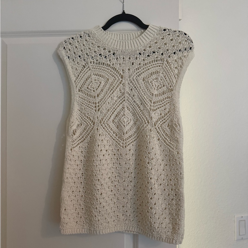Zara lace sweater material tank top